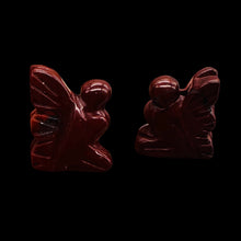 Load image into Gallery viewer, 2 Brecciated Jasper Pixie Fairy Animal Beads | 21x16x7mm | Red