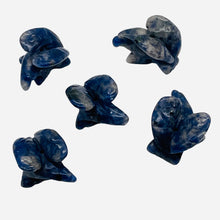 Load image into Gallery viewer, 2 Soaring Carved Sodalite Eagle Beads | 18x18x7mm | Blue white