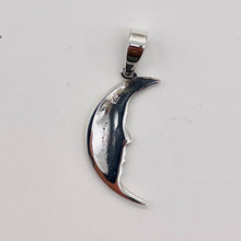 Load image into Gallery viewer, Man in the Moon Sterling Silver Charm | 1 1/4" Long | Silver | 1 Pendant |