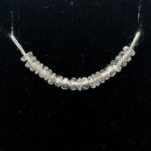 Load image into Gallery viewer, Dazzle 17cts White Sapphire Faceted 8 inch Bead Strand | 2.5x1.5-2x1mm | 3294HS