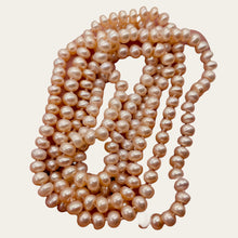 Load image into Gallery viewer, Fresh Water Pearl Knotted on Silk Round | 36" Long | Pink | 1 Necklace