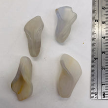 Load image into Gallery viewer, Chalcedony Carved Lily Flower Beads | 33x15x10 to 27x13x8mm| Light Lavender | 4|