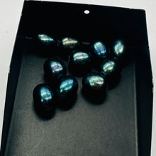 Load image into Gallery viewer, Fresh Water Perfect Pearls Half Strand | 8x6mm | Midnight Ocean Blue| 25 Pearls|