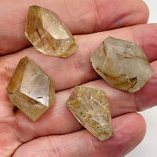 Load image into Gallery viewer, Rutilated Quartz Faceted Nugget Beads| 26x15 to25x12mm | Clear, Gold | 4 Beads |