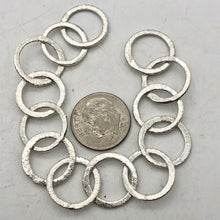 Load image into Gallery viewer, Perfect Brushed Silver Circle Chain Findings 6 inches 9408