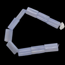 Load image into Gallery viewer, Blue Chalcedony Flat Rectangle Half Strand | 21x12x5.6 | Blue | 10 Beads |