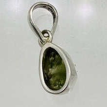 Load image into Gallery viewer, Moldavite 8.11ct Sterling Silver Oval Pendant | 7/8" Long | Green | 1 Pendant |