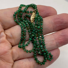 Load image into Gallery viewer, Emerald Graduated 3 to 4mm Rondelle Necklace | 23" Long | 37 tcw | Green |