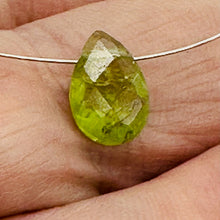 Load image into Gallery viewer, Peridot Faceted Briolette Bead | 2 cts | 8x6x5mm | Green | 1 bead |