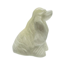 Load image into Gallery viewer, Cocker Spaniel Carved Statue | 1 Figurine | | 37x30x23mm | Clear, White