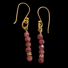 Load image into Gallery viewer, Glam Natural Sapphire and 22K Vermeil Earrings 306618E