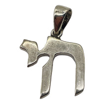 Load image into Gallery viewer, Chai Sterling Silver Alphabet Charm Pendant | 1" Long | Silver | 1 Charm |