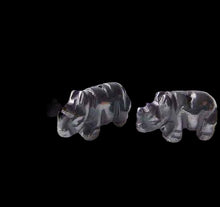 Load image into Gallery viewer, Sturdy 2 Carved Hematite Rhinosceros Beads 9275HM | 20x13x8mm | Silver black