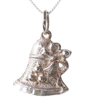 Load image into Gallery viewer, Merry Christmas 925 Sterling Silver Holiday Bell Traditional Charm Pendant 9968J