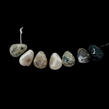 Load image into Gallery viewer, Rare 7 (7) Beautiful top Drilled Ocean Jasper Teardrop Beads 001297
