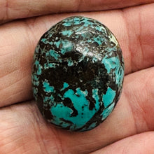 Load image into Gallery viewer, Turquoise 17g Natural Focal Nugget Pendant Bead| 28x24x16mm| Blue, Black| 1 Bead
