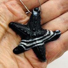 Load image into Gallery viewer, Stunning! Carved Sardonyx Starfish Pendant Bead | 60x57x11mm |