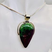 Load image into Gallery viewer, Ruby Zoisite Sterling Silver Goddess Pendant | 2" Long | Red Green | 1 Pendant |