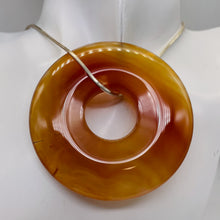 Load image into Gallery viewer, Carnelian Pi Circle Pendant Bead | 70mm | Orange | 2 3/4" Diameter | 1 Bead |