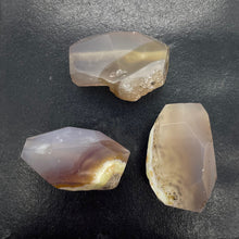 Load image into Gallery viewer, Chrysocolla Agate Faceted Free Form 3 Beads| 30x17 to 28x15mm | Lavender Clear |