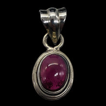 Load image into Gallery viewer, Garnet Sterling Silver Drop Pendant | 3/4" Long | Red | 1 Pendant |