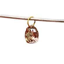 Load image into Gallery viewer, 0.5cts Champagne Diamond Briolette 18K White Gold Pendant | 5x4mm |