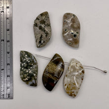 Load image into Gallery viewer, Ocean Jasper Wavy Pendant Beads - Assorted Colors 31x16x5mm 6857E