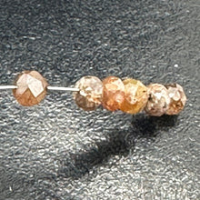 Load image into Gallery viewer, 6 Natural Red 1.72cts Diamond Faceted Roundel Beads 9527AX