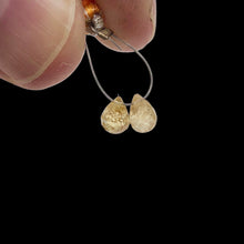 Load image into Gallery viewer, 2 Natural Imperial Topaz Faceted Briolette Beads, 6x4mm, Pink/Yellow 3295B