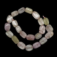Load image into Gallery viewer, Kunzite 61G Flat Nugget Bead Strand | 20x13x5to 17x12x6mm | Pink, Green, Clear |