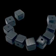 Load image into Gallery viewer, Black Obsidian with Some Rainbow Cube Beads | 8x8mm| 10 Beads |