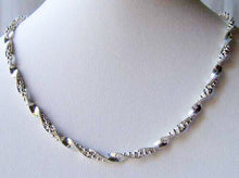 Load image into Gallery viewer, Festive! 18" Silver Bead Herringbone Twist Chain 10027B