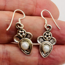 Load image into Gallery viewer, Fresh Water Pearl Sterling Silver Earrings | 1 1/2" Long | White | 1 Pair |