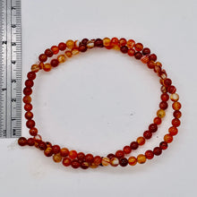 Load image into Gallery viewer, Fiery! Carnelian Agate 4mm Round Beads Strand 110490