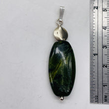 Load image into Gallery viewer, British Columbia Jade Sterling Silver Pendant | Green | 1 3/4" Long | 1 Pendant|