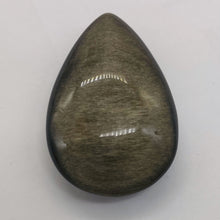 Load image into Gallery viewer, Gold Sheen Obsidian Not Drilled Teardrop Worry Stone | 45x30x12mm | Golden | 1 |