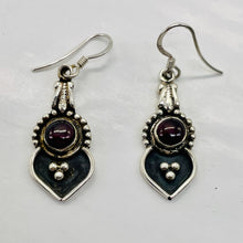 Load image into Gallery viewer, Stellar Red Garnet Sterling Silver Drop/Dangle Earrings | 1 1/4" Long |