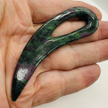 Load image into Gallery viewer, Ruby Zoisite Comma Pendant Bead | 94x28x6mm | Green, Red | 1 Pendant Bead |