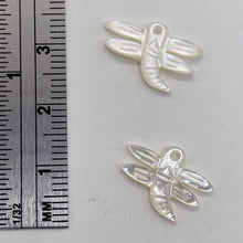 Load image into Gallery viewer, Dragonfly Premium Hand Carved Etched Mother-of-Pearl Beads | 16x10mm | 2 Beads |