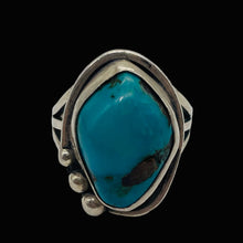Load image into Gallery viewer, Turquoise Sterling Silver Oval Ring | 10 | Blue | 1 Ring |