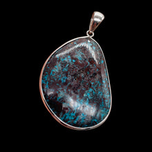 Load image into Gallery viewer, Chrysocolla Sterling Silver Oval Pendant| 2 1/4" Long | Blue, Green | 1 Pendant|