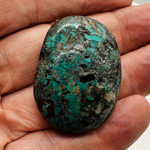 Load image into Gallery viewer, Turquoise Natural Focal 39g Nugget Bead | 42x31x20mnm | Blue, Black | 1 Bead |