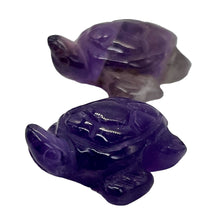 Load image into Gallery viewer, Majestic 2 Carved Amethyst Sea Turtle Beads