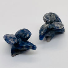 Load image into Gallery viewer, 2 Soaring Carved Sodalite Eagle Beads | 18x18x7mm | Blue white