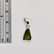 Load image into Gallery viewer, Moldavite 8.31ct Sterling Silver Triangle Pendant | 3/4" Long |Green| 1 Pendant|