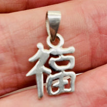 Load image into Gallery viewer, Happiness Chinese Hanzi Character Sterling Silver Charm Pendant | 1" Long |