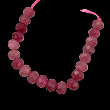 Load image into Gallery viewer, Tourmaline Faceted Roundel Beads | 4x3mm | Pink | 20 Bead(s)