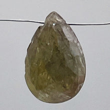 Load image into Gallery viewer, Sapphire 4.1ct Color Change Gemstone Briolette | 12x=x5mm | Green Clear | 1 Bead