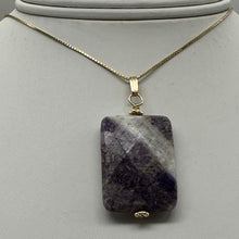 Load image into Gallery viewer, Purple Flower Sodalite Faceted 14K Gold Filled Pendant } 1 3/4" Long| 1 Pendant|