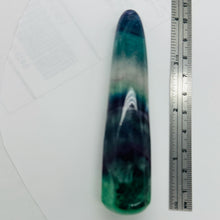 Load image into Gallery viewer, Fluorite Massage Crystal with Round Smooth End | 4x3/4"| Green, Purple| 1 Wand |